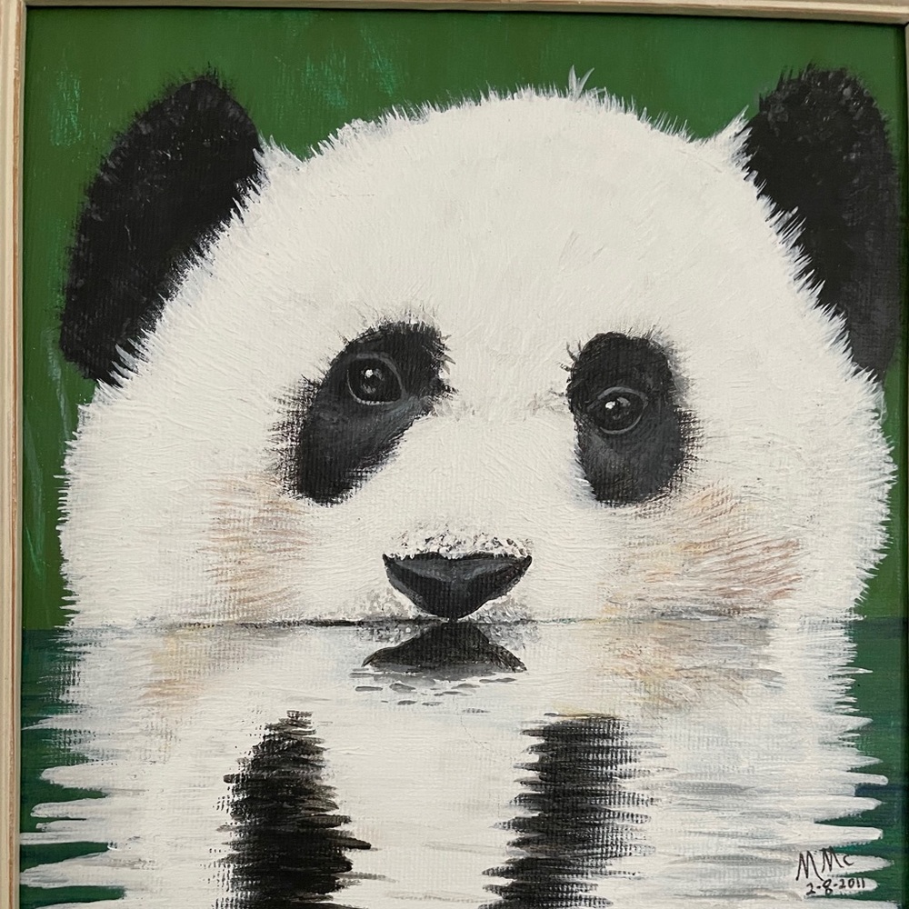 Original Oil Panda Painting - Picture 5 of 7